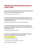 NUR 216 Exam 3 Complete Questions and Correct Answers&vert; Latest Update 2026&sol;27
