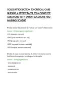 SOLES INTRODUCTION TO CRITICAL CARE&NewLine;NURSING 4 REVIEW PAPER 2026 COMPLETE&NewLine;QUESTIONS WITH EXPERT SOLUTIONS AND&NewLine;MARKING SCHEME