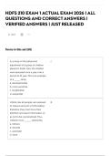 HDFS 210 EXAM 1 ACTUAL EXAM 2026 &vert; ALL QUESTIONS AND CORRECT ANSWERS &vert; VERIFIED ANSWERS &vert; JUST RELEASED