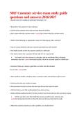 NRF Customer Service Exam Study Guide Questions and Answers Verified Solutions