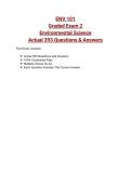 ENV 101 Graded Exam 2 &ndash; Environmental Science &ndash; &lpar;2026&rpar; Actual Questions & Answers 100&percnt; Guarantee Pass