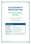 ICC ACCESSIBILITY&NewLine;INSPECTOR&sol;PLANS&NewLine;Exam Practice Questions&NewLine;2026 Edition&NewLine;Verified Answers Plus Rationales&NewLine;Q&A&semi; &vert; Instant Download PDF