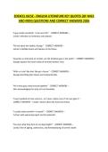 EDEXCEL IGCSE - ENGLISH LITERATURE KEY QUOTES &lpar;OF MICE AND MEN&rpar; QUESTIONS AND CORRECT ANSWERS 2026