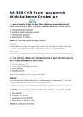 NR 326 CMS Exam &lpar;Answered&rpar; With Rationale Graded A&plus;