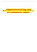 Test Bank For Lehne's Pharmacotherapeutics for Advanced Practice Nurses and Physician Assistants 2nd Edition by Laura D&period; Rosenthal & Jacqueline Rosenjack Burchum ISBN 9780323554954 Chapters &lpar;1 to 92&rpar;