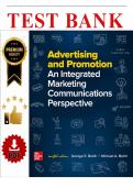 Test Bank &mdash; Advertising and Promotion&colon; An Integrated Marketing Communications Perspective&comma; 12th Edition &lpar;Belch & Belch&comma; 2020&rpar; &vert; All Chapters 1&ndash;22 Covered