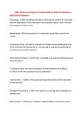 WGU C213 Accounting for Decision Makers Exam &num;1 Questions&NewLine;with Correct Answers
