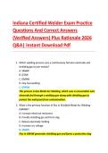 Indiana Certified Welder Exam Practice &NewLine;Questions And Correct Answers &NewLine;&lpar;Verified Answers&rpar; Plus Rationale 2026 &NewLine;Q&A&vert; Instant Download Pdf 