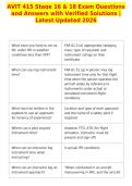 AVIT 415 Stage 16 & 18 Exam Questions&NewLine;and Answers with Verified Solutions &vert;&NewLine;Latest Updated 2026&NewLine;