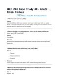 HCR 240 Case Study 30 - Acute Renal Failure