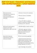 AVIT 415 Exam 1 Questions and Answers&NewLine;with Verified Solutions &vert; Latest Updated&NewLine;2026