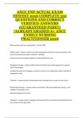 ANCC Family Nurse Practitioner &lpar;FNP&rpar; Certification Exam 2025&ndash;2026 &ndash; Comprehensive Practice Questions and Detailed Answer Review