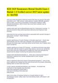 NUR 2459 Rasmussen Mental Health Exam 1 