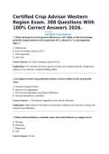 Certified Crop Advisor Western Region Exam&period; 388 Questions With 100&percnt; Correct Answers 2026&period;