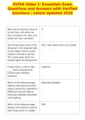 AVIXA Video 1&colon; Essentials Exam&NewLine;Questions and Answers with Verified&NewLine;Solutions &vert; Latest Updated 2026