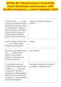AVIXA AV Infrastructure&colon; Essentials&NewLine;Exam Questions and Answers with&NewLine;Verified Solutions &vert; Latest Updated 2026