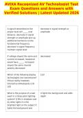 AVIXA Recognized AV Technologist Test&NewLine;Exam Questions and Answers with&NewLine;Verified Solutions &vert; Latest Updated 2026&NewLine;