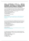ORAL PATHOLOGY EXAM 2 &vert;DENTAL&NewLine;HYGIENIST STUDENT &vert; LATEST 2025-2026&NewLine;QUESTION AND CORRECT ANSWER WITH&NewLine;EXPLANATION