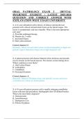 ORAL PATHOLOGY EXAM 3 &vert;DENTAL&NewLine;HYGIENIST STUDENT &vert; LATEST 2025-2026&NewLine;QUESTION AND CORRECT ANSWER WITH&NewLine;EXPLANATION