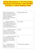 AVIXA Networking 2&colon; CTS Prep Exam&NewLine;Questions and Answers with Verified&NewLine;Solutions &vert; Latest Updated 2026