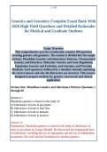 Genetics and Genomics Complete Exam Bank With &NewLine;2026 High Yield Questions and Detailed Rationales &NewLine;for Medical and Graduate Students