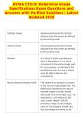 AVIXA CTS-D&colon; Determine Image&NewLine;Specifications Exam Questions and&NewLine;Answers with Verified Solutions &vert; Latest&NewLine;Updated 2026