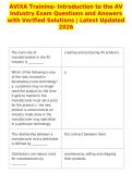 AVIXA Training- Introduction to the AV&NewLine;Industry Exam Questions and Answers&NewLine;with Verified Solutions &vert; Latest Updated&NewLine;2026