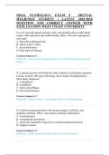 ORAL PATHOLOGY EXAM 5 &vert;DENTAL&NewLine;HYGIENIST STUDENT &vert; LATEST 2025-2026&NewLine;QUESTION AND CORRECT ANSWER WITH&NewLine;EXPLANATION
