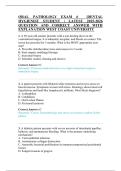 ORAL PATHOLOGY EXAM 6 &vert;DENTAL&NewLine;HYGIENIST STUDENT &vert; LATEST 2025-2026&NewLine;QUESTION AND CORRECT ANSWER WITH&NewLine;EXPLANATION
