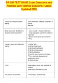 BA 300 TEST BANK Exam Questions and&NewLine;Answers with Verified Solutions &vert; Latest&NewLine;Updated 2026