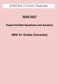 ICRM Part 2 Flashcards PDF &vert; Records Management Principles&comma; Governance & Certification Exam Review &lpar;2026&ndash;2027&rpar;