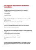 CSX Conductor Test 2 Questions And Answers&vert; Latest Update