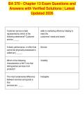 BA 370 - Chapter 13 Exam Questions and&NewLine;Answers with Verified Solutions &vert; Latest&NewLine;Updated 2026