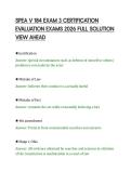 SPEA V 184 EXAM 3 CERTIFICATION&NewLine;EVALUATION EXAMS 2026 FULL SOLUTION&NewLine;VIEW AHEAD&NewLine;
