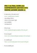 SPEA V 186 FINAL PAPER 2026&NewLine;COMPREHENSIVE QUESTIONS WITH&NewLine;VERIFIED ANSWERS GRADED A&plus;