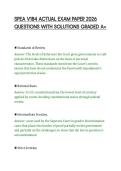 SPEA V184 ACTUAL EXAM PAPER 2026&NewLine;QUESTIONS WITH SOLUTIONS GRADED A&plus;