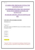 FLORIDA FIRE SPRINKLER CONTRACTOR LICENSING EXAM &vert; 2026&sol;2027 Q&A Practice Guide