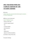SPEA V184 REVIEW PAPER 2026&NewLine;COMPLETE QUESTION SET AND&NewLine;ACCURATE ANSWERS