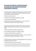 RN HESI MATERNITY COMPREHENSIVE&NewLine;QUESTIONS AND VERIFIED ANSWERS&NewLine;PROFESSOR VERIFIED&period;