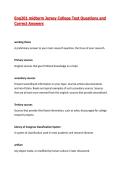 Eng201 midterm Jersey College Test Questions and Correct Answers