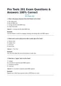 Pro Tools 201 Exam Questions & Answers 100&percnt; Correct