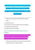 Colorado Electrical Contractor Licensing Exam &NewLine;Questions With Correct Answers &lpar;Verified &NewLine;Answers&rpar; Plus Rationales 2026 Q&A &vert; Instant &NewLine;Download Pdf 