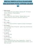SPECIAL POINTS ACTUAL EXAM PAPER&NewLine;2026 QUESTIONS WITH ANSWERS GRADED&NewLine;A&plus;&NewLine;