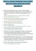 SPECIAL POINTS CERTIFICATION SCRIPT&NewLine;2026 QUESTIONS WITH SOLUTIONS&NewLine;GRADED A&plus;