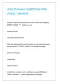 HCAD 375 EXAM 3 QUESTIONS WITH CORRECT ANSWERS