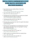 SPECIAL POINTS COMPREHENSIVE STUDY&NewLine;GUIDE 2026 FULL QUESTIONS AND&NewLine;SOLUTIONS GRADED A