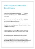 HCAD 375 Exam 1 Questions With Correct Answers