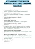 SPECIAL POINTS FINAL TEST 2026&NewLine;QUESTIONS WITH CORRECT ANSWERS&NewLine;GRADED A&plus;