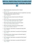 SPECIAL POINTS PRACTICE EXAMINATION&NewLine;2026 QUESTIONS WITH ANSWERS GRADED&NewLine;A&plus;&NewLine;