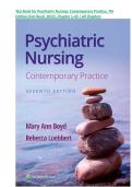 Test Bank Psychiatric Nursing&colon; Contemporary Practice 7th Edition By Mary Ann Boyd &vert; All Chapters &lpar;1-43&rpar; &vert; Latest Version A&plus;
